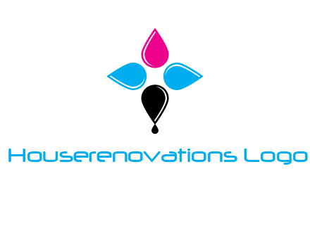color drops in cross formation symbol