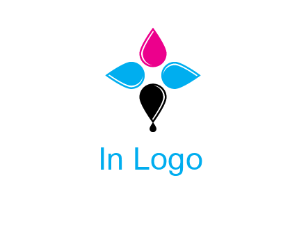 color drops in cross formation symbol