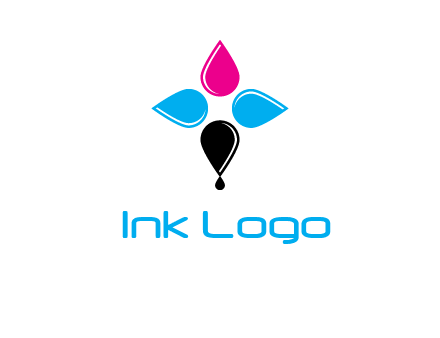 color drops in cross formation symbol