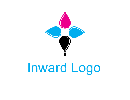 color drops in cross formation symbol