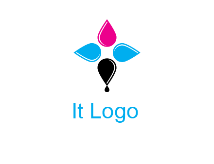 color drops in cross formation symbol