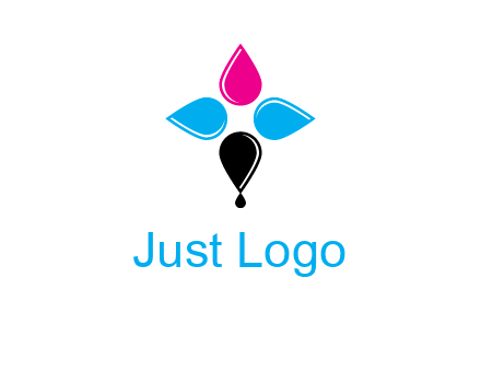 color drops in cross formation symbol