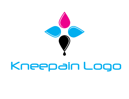 color drops in cross formation symbol
