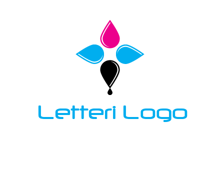 color drops in cross formation symbol
