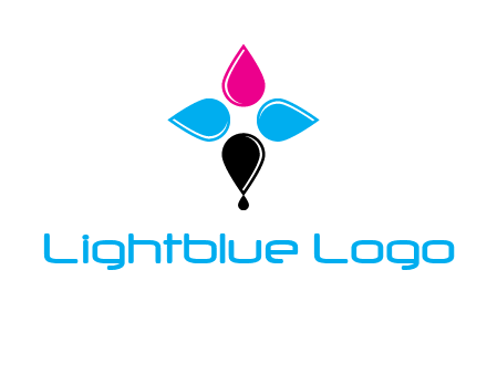 color drops in cross formation symbol