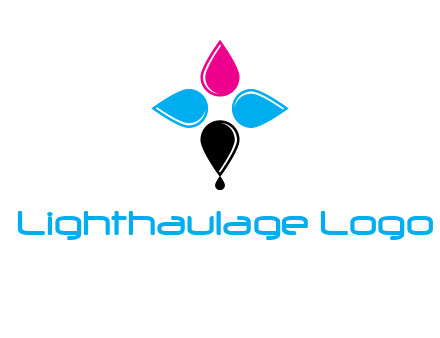 color drops in cross formation symbol