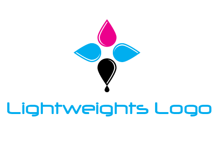 color drops in cross formation symbol