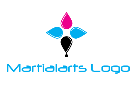 color drops in cross formation symbol