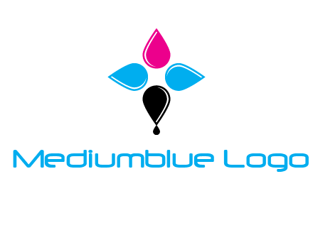 color drops in cross formation symbol