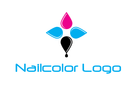 color drops in cross formation symbol