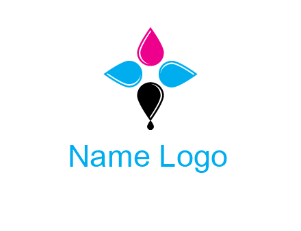 color drops in cross formation symbol