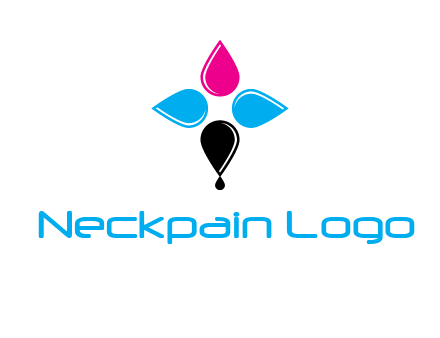 color drops in cross formation symbol