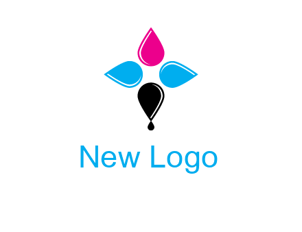 color drops in cross formation symbol