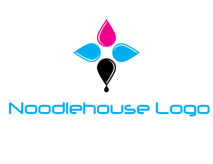color drops in cross formation symbol