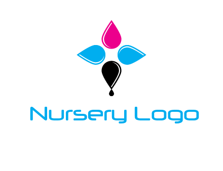 color drops in cross formation symbol