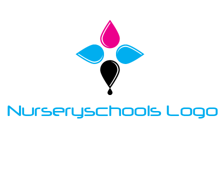 color drops in cross formation symbol