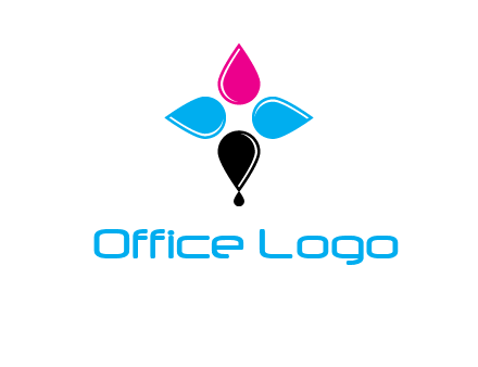 color drops in cross formation symbol