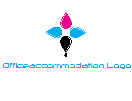 color drops in cross formation symbol