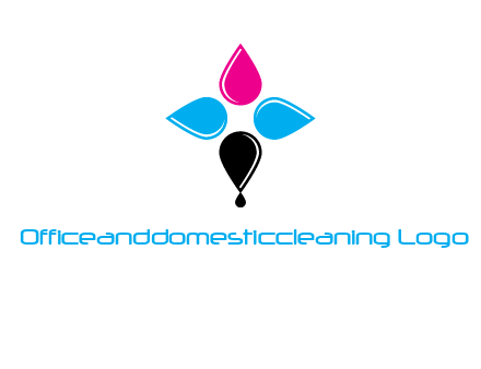 color drops in cross formation symbol