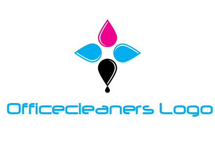 color drops in cross formation symbol