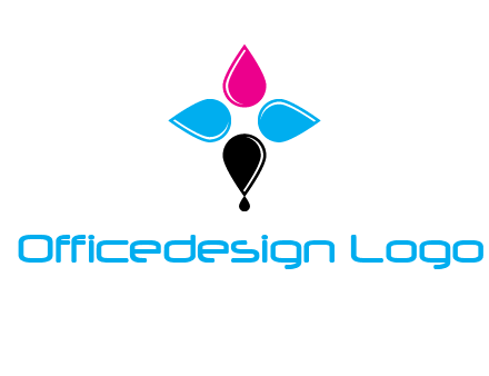 color drops in cross formation symbol