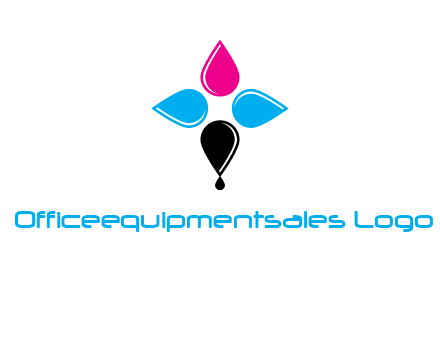 color drops in cross formation symbol