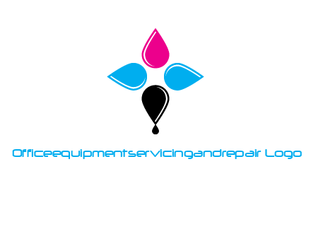 color drops in cross formation symbol