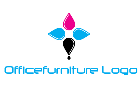 color drops in cross formation symbol