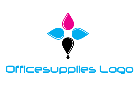 color drops in cross formation symbol