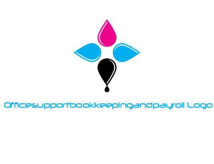color drops in cross formation symbol