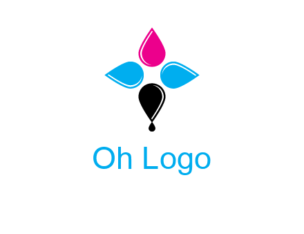 color drops in cross formation symbol