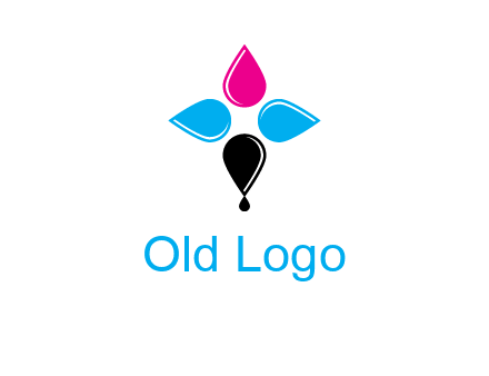 color drops in cross formation symbol