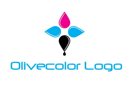 color drops in cross formation symbol