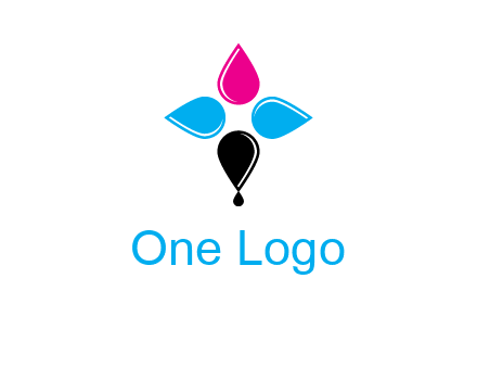color drops in cross formation symbol