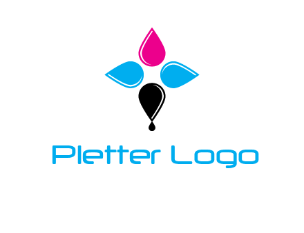 color drops in cross formation symbol