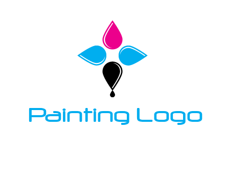 color drops in cross formation symbol