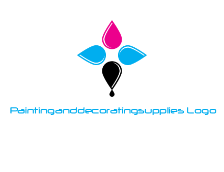 color drops in cross formation symbol
