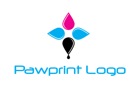 color drops in cross formation symbol