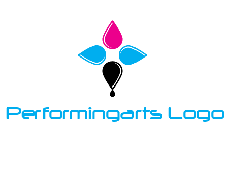 color drops in cross formation symbol