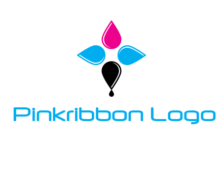 color drops in cross formation symbol