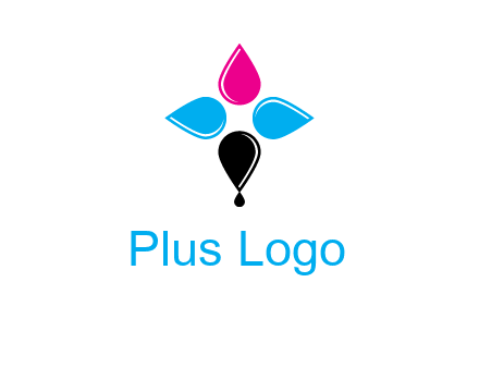 color drops in cross formation symbol