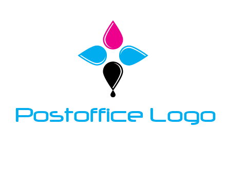 color drops in cross formation symbol
