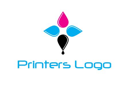 color drops in cross formation symbol