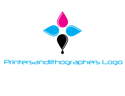 color drops in cross formation symbol