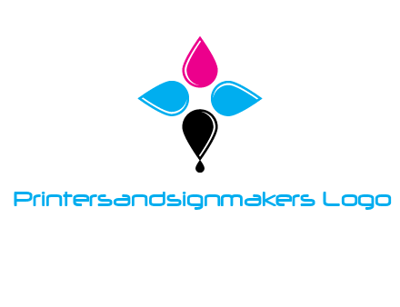 color drops in cross formation symbol