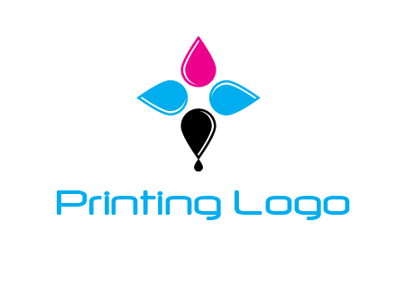 color drops in cross formation symbol