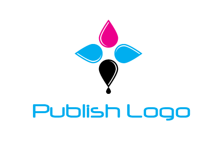 color drops in cross formation symbol
