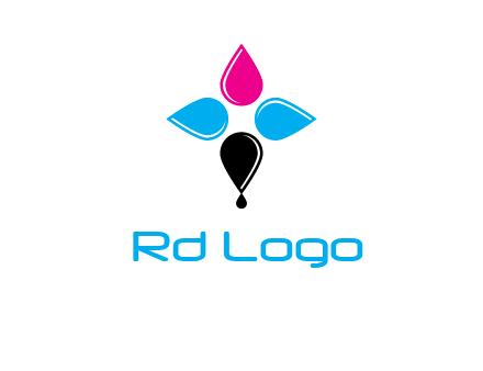 color drops in cross formation symbol