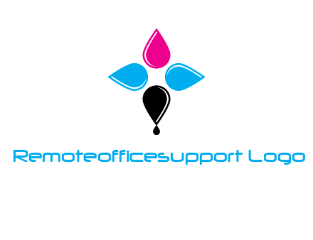 color drops in cross formation symbol