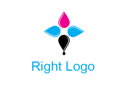 color drops in cross formation symbol